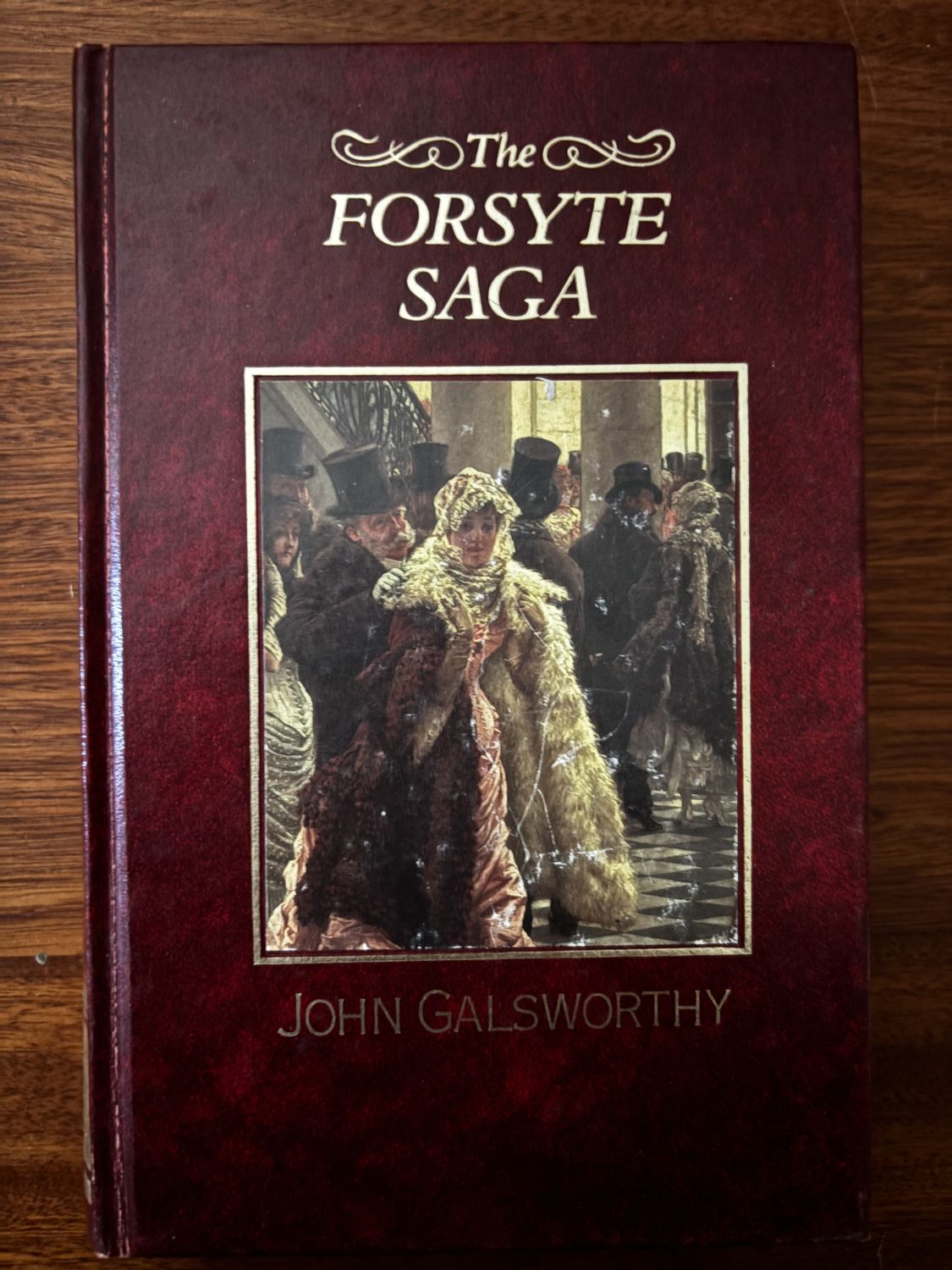 The Forsyte Saga — John Galsworthy (illustrated maroon leatherette collector's edition)