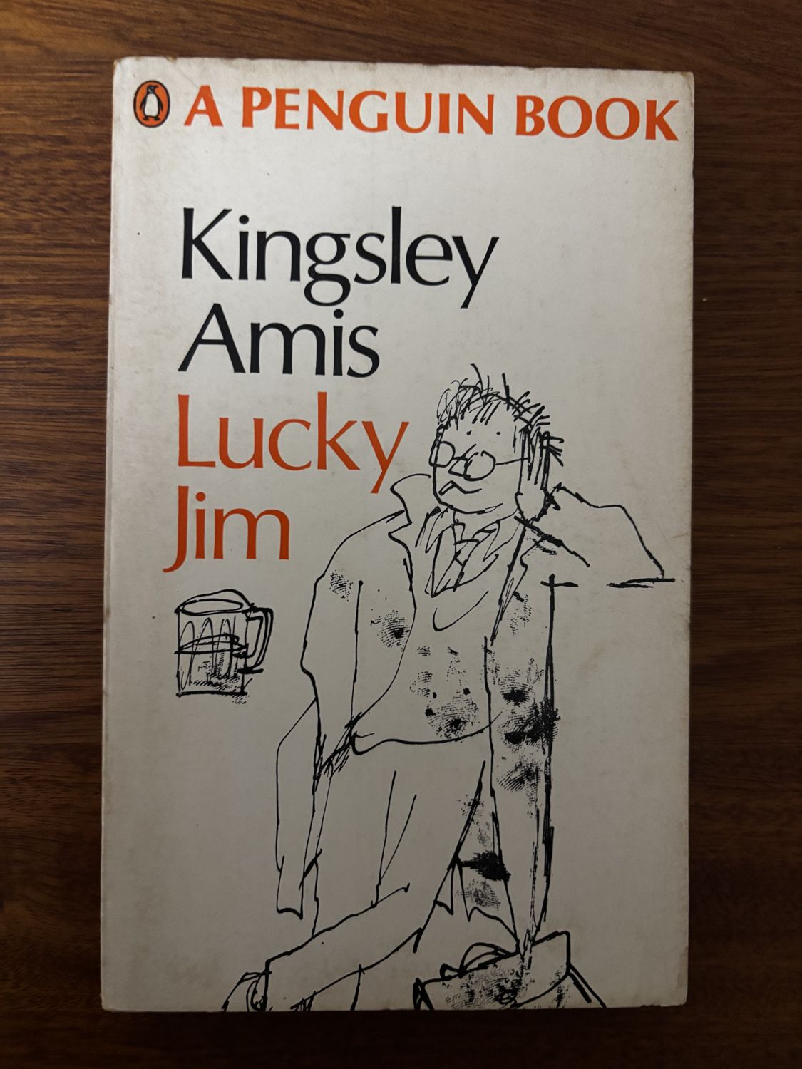 Lucky Jim — Kingsley Amis (Penguin, line-drawing cover)